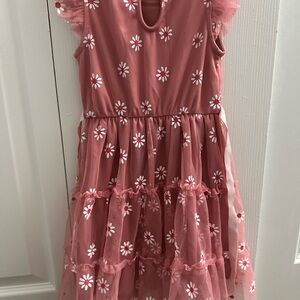 Pink Floral Kids Dress